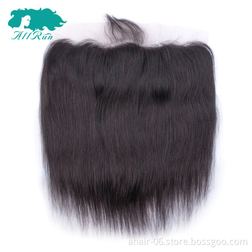 Factory Wholesale Transparent Swiss Lace Frontal Human Hair Free Part Lace 13x4 Natural Color